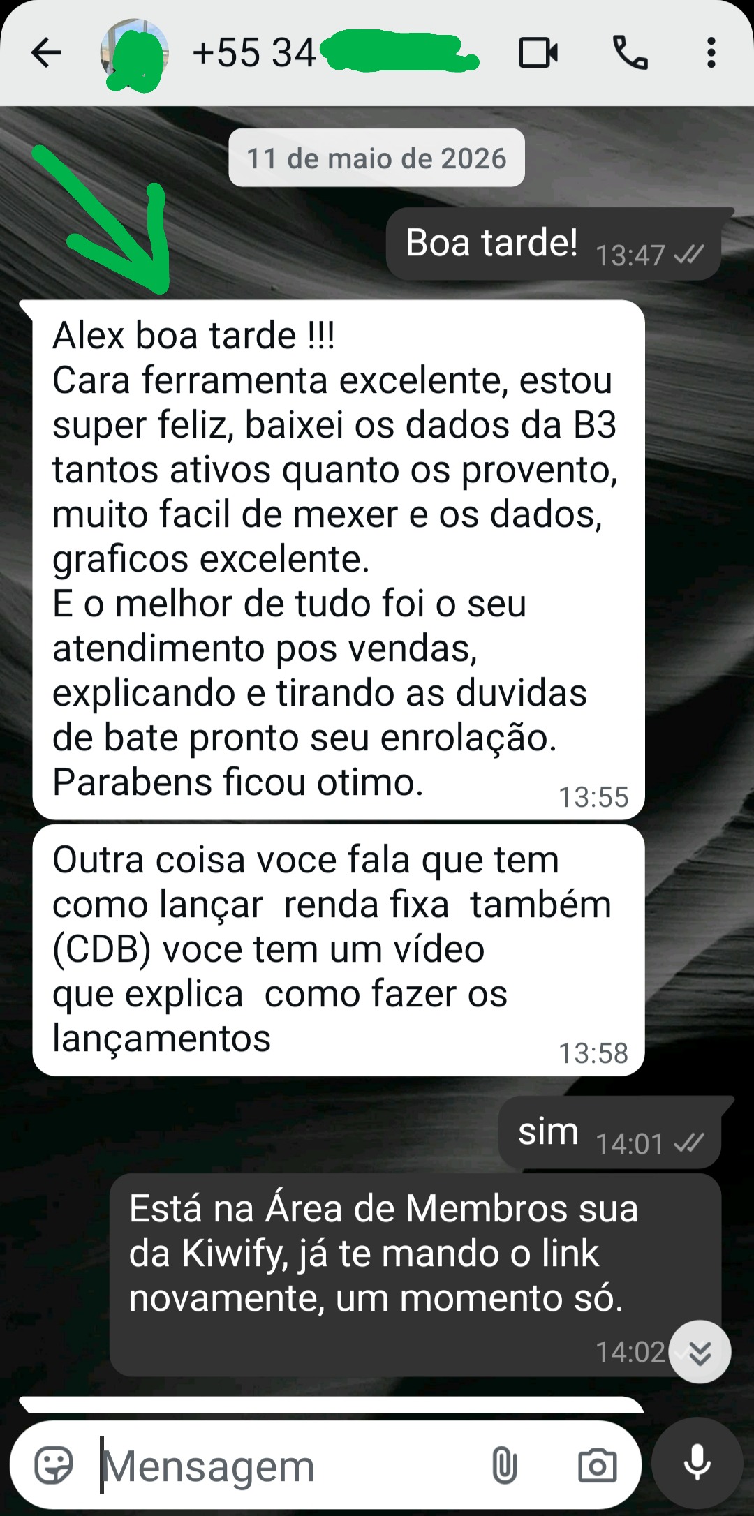 Depoimento real de usuário do InvestidorPro