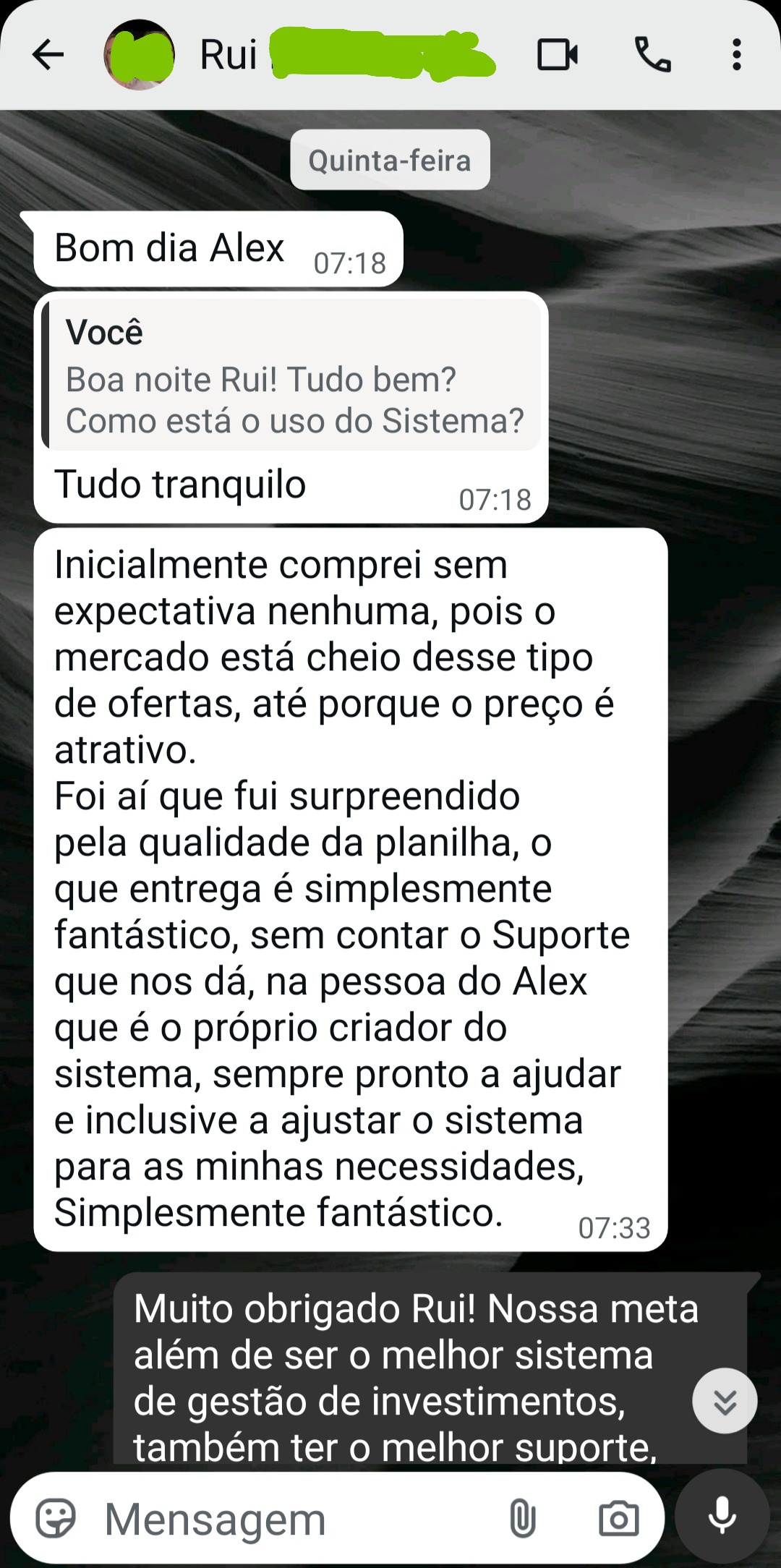 Depoimento real de usuário do InvestidorPro